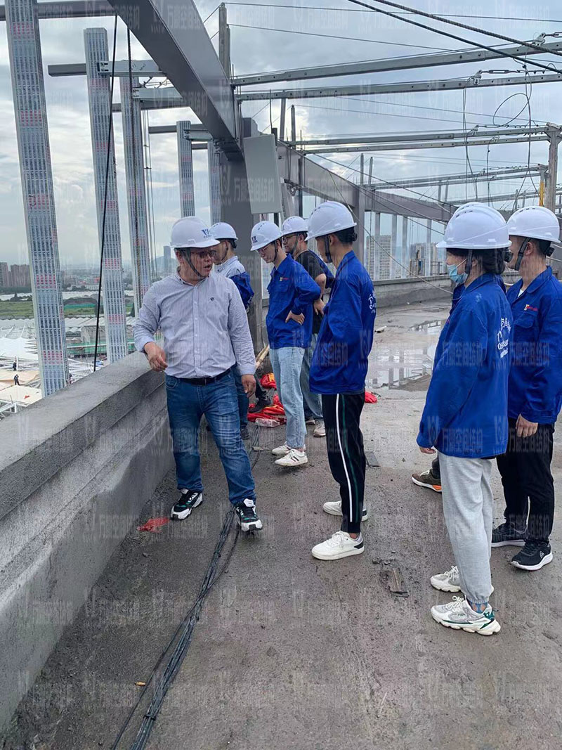 萬豪空間結(jié)構(gòu)員工到杭州亞運會棒（壘）球體育文化中心膜結(jié)構(gòu)項目學(xué)習(xí)交流