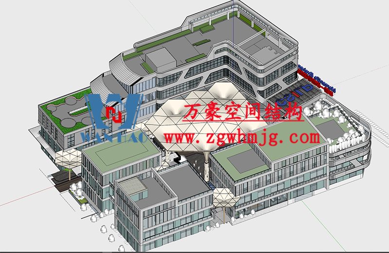 中國東盟特色商品匯聚中心膜鋼構工程完工