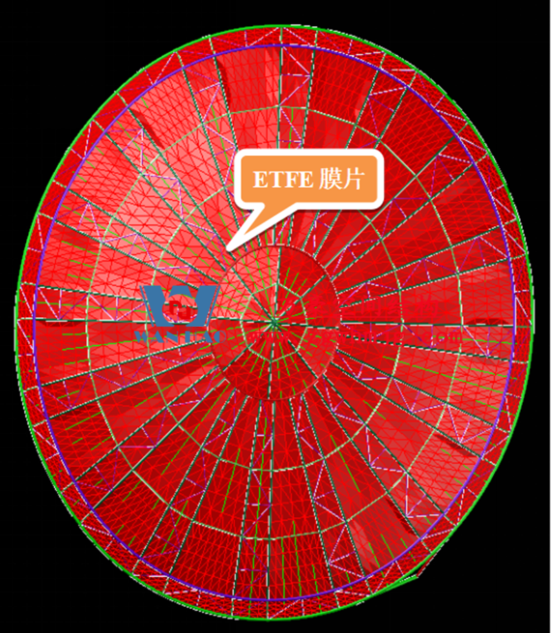 明宇廣場6號地塊商業(yè)（萬達(dá)廣場）改造項目鋼膜結(jié)構(gòu)ETFE蓋頂天幕工程進(jìn)入鋼結(jié)構(gòu)吊裝階段