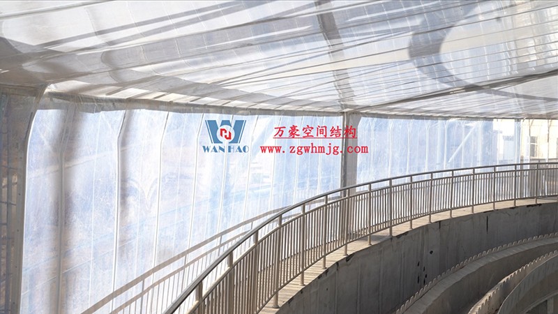 格爾木工業園ETFE膜結構污水池加蓋工程