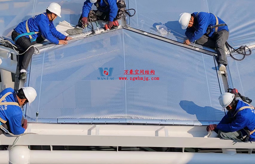 已完工，這個ETFE氣枕商業(yè)天幕閃亮登場！