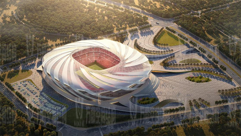 萬豪2021第10標-2023年亞洲杯主辦場地重慶龍興足球場項目ETFE屋面膜結構工程